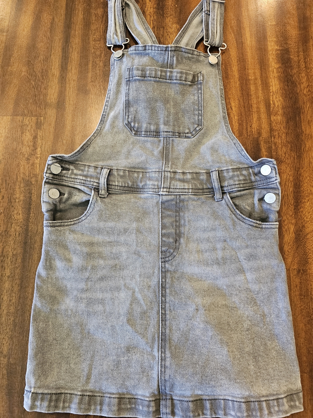 Art Class Grey Denim Overall Skirt Sz Lrg 10/12